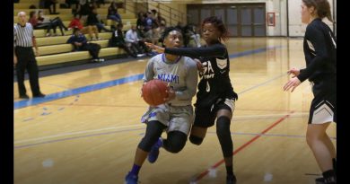 Daliyah Brown attempting to score.