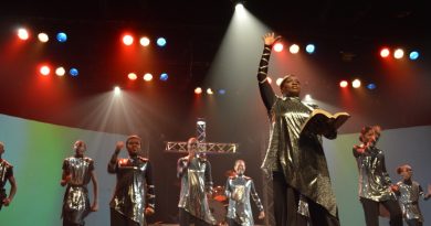 Gospel singers performing at North Campus.